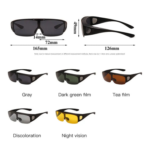 Flip Up Polarized Sunglasses Women Men Wear Over Myopia Prescription Glasses Photochromic Fishing Night Vision Driving Glasses