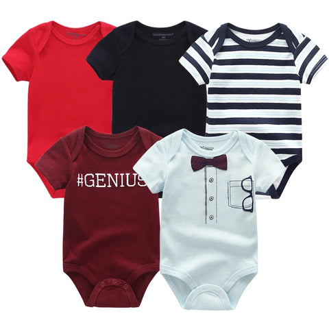 2023 Baby Rompers 5-pack infantil Jumpsuit Boy clothes Summer High quality Striped newborn ropa bebe Clothing kids Costume