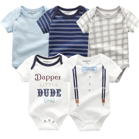 2023 Baby Rompers 5-pack infantil Jumpsuit Boy clothes Summer High quality Striped newborn ropa bebe Clothing kids Costume