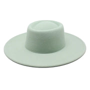 Classic British Style 9.5CM Big Wide Brim Fedora Hat For Women Fashion Autumn Winter Felt Church Hats Wedding Dress Jazz Cap