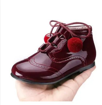 Girls Shoes 2021 Autumn / Winter Baby Toddler Genuine Leather Ankle Boots Girls Autumn Children Shoes Kids Boots Size21-27