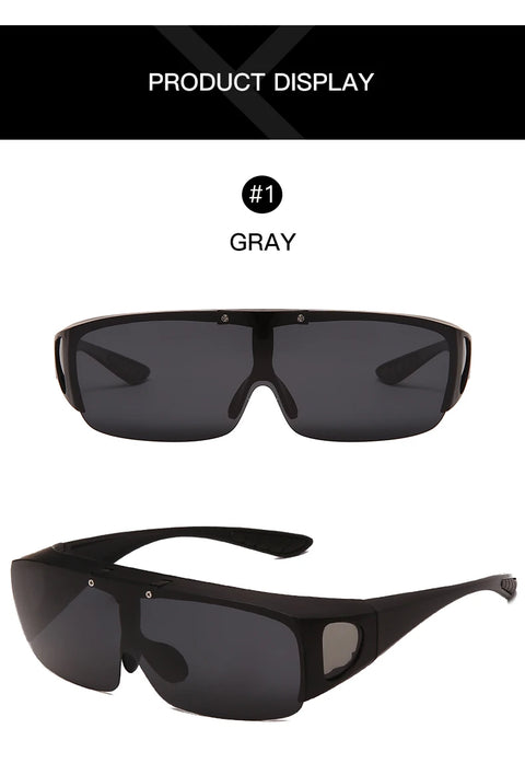 Flip Up Polarized Sunglasses Women Men Wear Over Myopia Prescription Glasses Photochromic Fishing Night Vision Driving Glasses