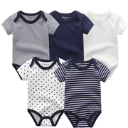 2023 Baby Rompers 5-pack infantil Jumpsuit Boy clothes Summer High quality Striped newborn ropa bebe Clothing kids Costume