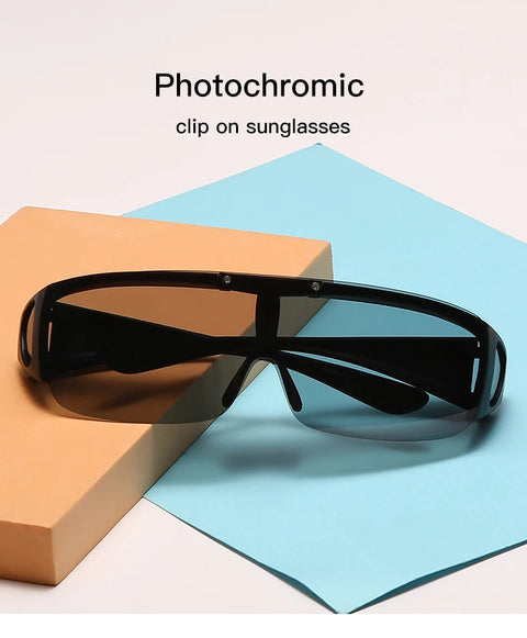 Flip Up Polarized Sunglasses Women Men Wear Over Myopia Prescription Glasses Photochromic Fishing Night Vision Driving Glasses