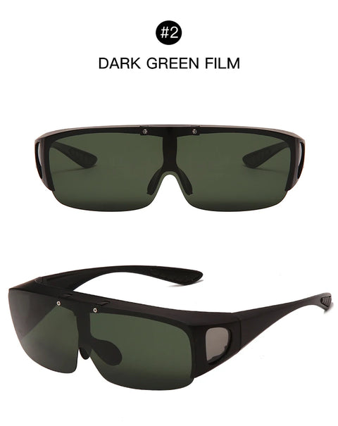 Flip Up Polarized Sunglasses Women Men Wear Over Myopia Prescription Glasses Photochromic Fishing Night Vision Driving Glasses