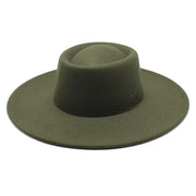 Classic British Style 9.5CM Big Wide Brim Fedora Hat For Women Fashion Autumn Winter Felt Church Hats Wedding Dress Jazz Cap