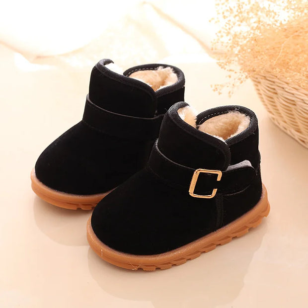Girls Shoes 2021 Autumn / Winter Baby Toddler Genuine Leather Ankle Boots Girls Autumn Children Shoes Kids Boots Size21-27