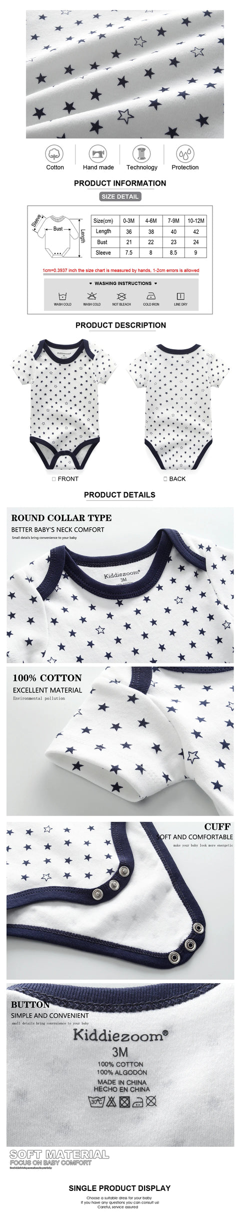 2023 Baby Rompers 5-pack infantil Jumpsuit Boy clothes Summer High quality Striped newborn ropa bebe Clothing kids Costume