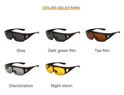 Flip Up Polarized Sunglasses Women Men Wear Over Myopia Prescription Glasses Photochromic Fishing Night Vision Driving Glasses