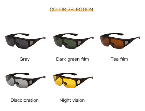 Flip Up Polarized Sunglasses Women Men Wear Over Myopia Prescription Glasses Photochromic Fishing Night Vision Driving Glasses