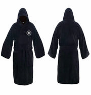 Male Flannel Robe Male With Hooded Thick Star Dressing Gown Jedi Empire Men's Bathrobe Winter Long Robe Mens Bath Robes Homewear