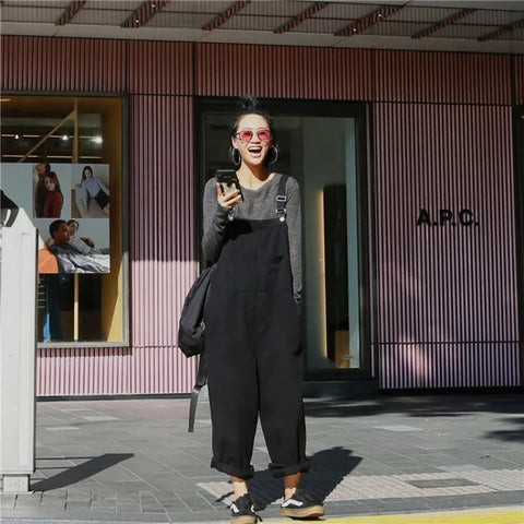 Denim Jump Suits for Women High Waist Harajuku Wide Leg Pants Playsuit Streetwear Chic Casual Summer Bodysuit 2025 New Bottoms