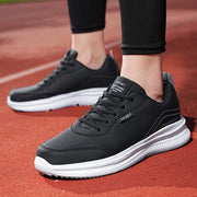 Men Running Shoes Leather Waterproof Anti Slip Sneakers Men Wear-resistant Men Walking Sport Shoes Comfortable Men's Shoes