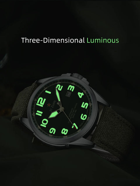 Seagull Luxury Bracelet Military Men Watch Automatic Mechanical Watches For Men Wear Resistant Leather Strap Luminous Clock D581