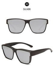 Vintage Polarized Sunglasses Women Men Wear Over Myopia Glasses Photochromic Fishing Cycling Glasses Night Vision Driving Goggle
