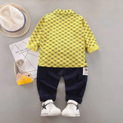 Spring Autumn Kids Clothes Sets Baby Boys Tracksuit Long Sleeve Tops+Pant 2Pcs/Set Infant Gentleman Suits Children Clothing Sets