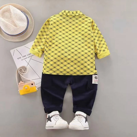 Spring Autumn Kids Clothes Sets Baby Boys Tracksuit Long Sleeve Tops+Pant 2Pcs/Set Infant Gentleman Suits Children Clothing Sets