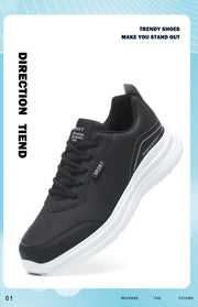 Men Running Shoes Leather Waterproof Anti Slip Sneakers Men Wear-resistant Men Walking Sport Shoes Comfortable Men's Shoes