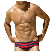 Men Striped Swim Briefs Swimwear Sexy Male Swimming Trunks Beach Short Surfing Summer Swimsuit Bikini Pants Bañador Corto Hombre