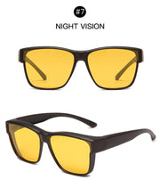 Vintage Polarized Sunglasses Women Men Wear Over Myopia Glasses Photochromic Fishing Cycling Glasses Night Vision Driving Goggle