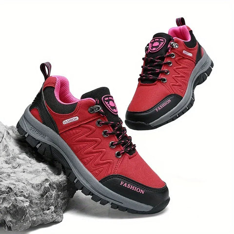 Retro Women's Hiking Shoes Summer Fashion Version Anti Slip Thick Soled Shoes Outdoor Fitness Training Lace Up Casual Sneakers