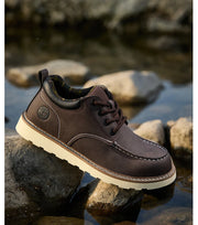 Men's safety leather boots Steel toe shoes Puncture-Proof  Work Boots Safety Shoes Men wear resistant Indestructible shoes 2025