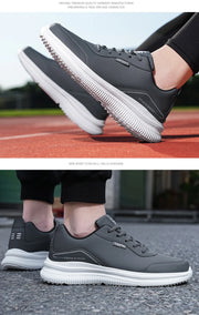 Men Running Shoes Leather Waterproof Anti Slip Sneakers Men Wear-resistant Men Walking Sport Shoes Comfortable Men's Shoes
