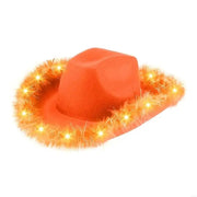 DXAE LED Cowboy Hat for Women Men Flashing Club Hat Western Cowgirl Hat Adult Unisex Costume Hat Halloween Party Headpiece