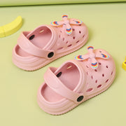 Summer Kids Home Slippers Sandals Garden Shoes Soft Anti-Slip Cute DIY Design Hole Baby Shoes Sandy Beach Boys Girls