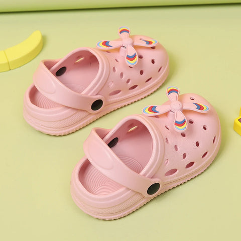 Summer Kids Home Slippers Sandals Garden Shoes Soft Anti-Slip Cute DIY Design Hole Baby Shoes Sandy Beach Boys Girls