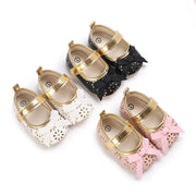 Meckior Spring Autumn Newborn Baby First Day Toddler Shoes Cute Bow Princess Shoes New Casual Shoes Anti-slip Waterproof Rubber