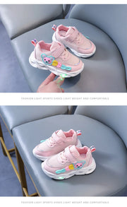 2023 Autumn Luminous Sneakers for Girls Boys Led Light Up Casual Shoes Kids Breathable Mesh Sports Shoes Tenis Infantil Menino