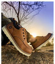 Men's safety leather boots Steel toe shoes Puncture-Proof  Work Boots Safety Shoes Men wear resistant Indestructible shoes 2025