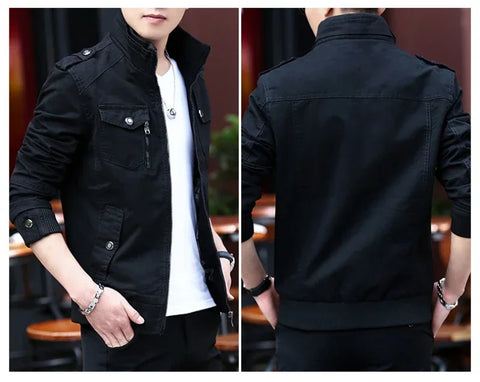 mens cargo jackets New Fashion bomber jacket mens wear simple British style Warm Windproof Jacket and coat baseball jacket male