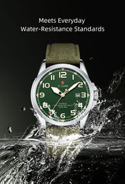 Seagull Luxury Bracelet Military Men Watch Automatic Mechanical Watches For Men Wear Resistant Leather Strap Luminous Clock D581