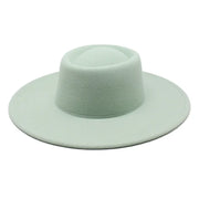 Classic British Style 9.5CM Big Wide Brim Fedora Hat For Women Fashion Autumn Winter Felt Church Hats Wedding Dress Jazz Cap