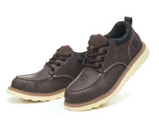 Men's safety leather boots Steel toe shoes Puncture-Proof  Work Boots Safety Shoes Men wear resistant Indestructible shoes 2025
