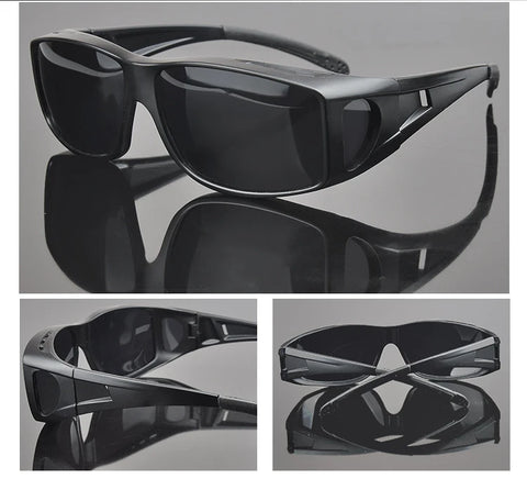 2023 Polarized Sunglasses Men Wear Over Myopia Prescription Glasses Fishing Eyewear Vintage Night Vision Driving Goggles