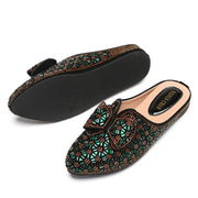 Flat INS Style Luxury Designer Elegant Party Slippers Anti-Slip Comfortable and Casual Wedding Half Shoes