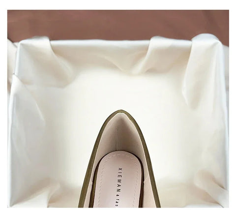 Women Flat Pumps Thin Low Heels for Women Pointed Toe Shallow Slip on Casual Work Office Female Elegant Shoes Zapatillas Mujer