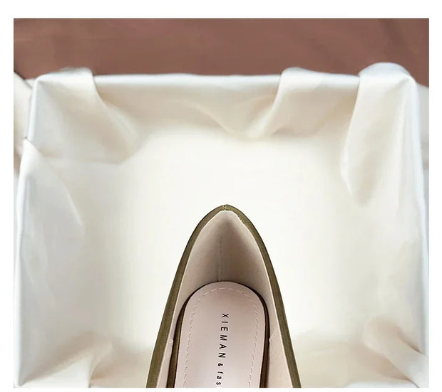 Women Flat Pumps Thin Low Heels for Women Pointed Toe Shallow Slip on Casual Work Office Female Elegant Shoes Zapatillas Mujer