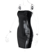 Hawthaw Women Fashion Party Club Streetwear Bodycon Black Mini Dress 2024 Summer Clothes