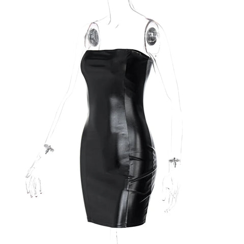 Hawthaw Women Fashion Party Club Streetwear Bodycon Black Mini Dress 2024 Summer Clothes