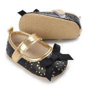 Meckior Spring Autumn Newborn Baby First Day Toddler Shoes Cute Bow Princess Shoes New Casual Shoes Anti-slip Waterproof Rubber