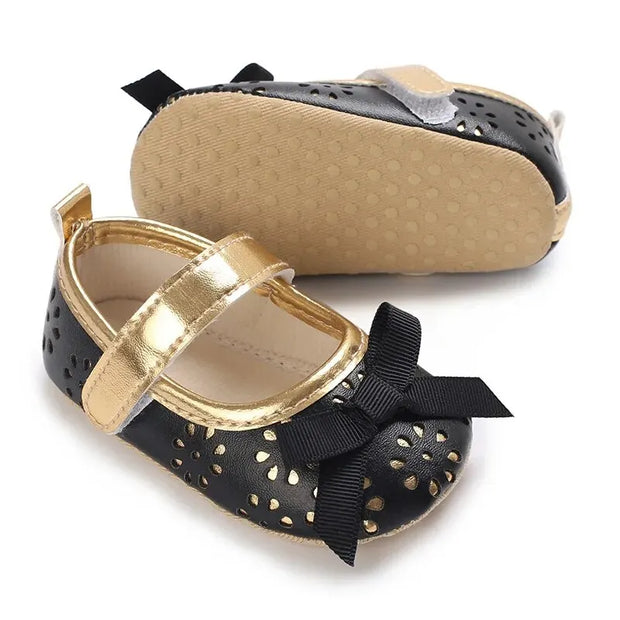 Meckior Spring Autumn Newborn Baby First Day Toddler Shoes Cute Bow Princess Shoes New Casual Shoes Anti-slip Waterproof Rubber