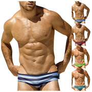 Men Striped Swim Briefs Swimwear Sexy Male Swimming Trunks Beach Short Surfing Summer Swimsuit Bikini Pants Bañador Corto Hombre
