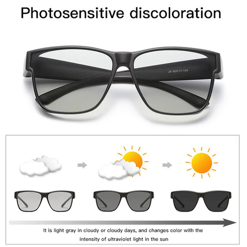 Vintage Polarized Sunglasses Women Men Wear Over Myopia Glasses Photochromic Fishing Cycling Glasses Night Vision Driving Goggle