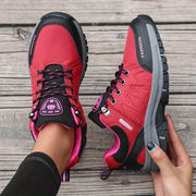 Retro Women's Hiking Shoes Summer Fashion Version Anti Slip Thick Soled Shoes Outdoor Fitness Training Lace Up Casual Sneakers