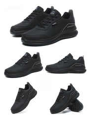 Men Running Shoes Leather Waterproof Anti Slip Sneakers Men Wear-resistant Men Walking Sport Shoes Comfortable Men's Shoes