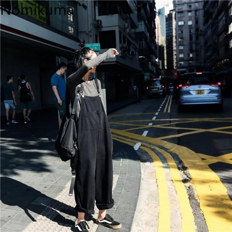 Denim Jump Suits for Women High Waist Harajuku Wide Leg Pants Playsuit Streetwear Chic Casual Summer Bodysuit 2025 New Bottoms
